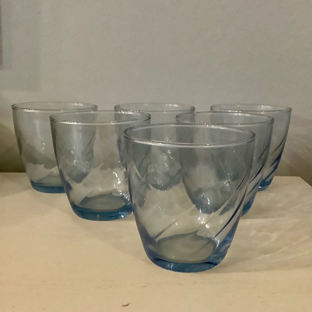 Libbey Light Blue Glass Tumblers Set